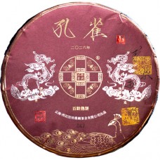 2026年番顺茶业500克孔雀百龄熟饼